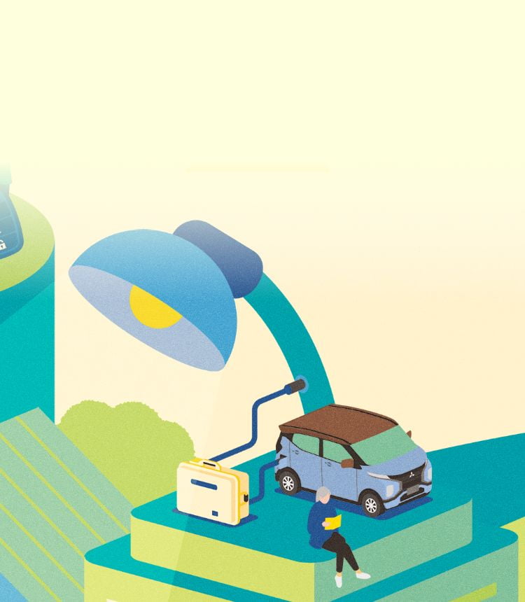 非常用電源・蓄電池にもなる！