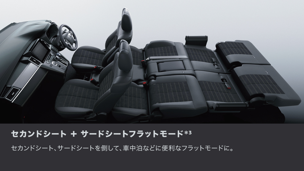セカンドシート＋サードシートフラットモード