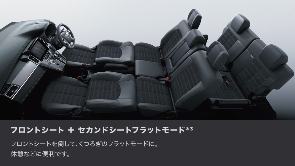 フロントシート＋セカンドシートフラットモード