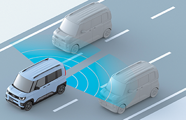 後側方車両検知警報システム（レーンチェンジアシスト機能付）［BSW/LCA］