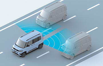 後側方車両検知警報システム（レーンチェンジアシスト機能付）［BSW/LCA］