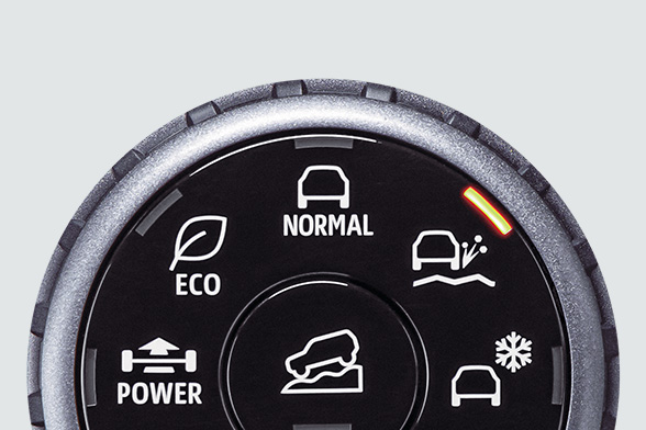 走行状況に合わせたモードが選べる。