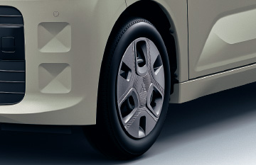 155/65R14タイヤ＋14インチスチールホイール（フルホイールカバー付）