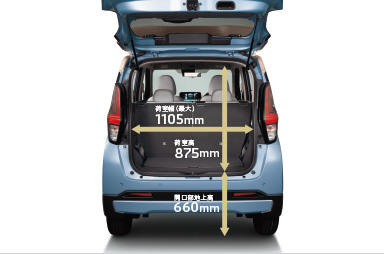 大きい荷物も、長い荷物もラクラク積める