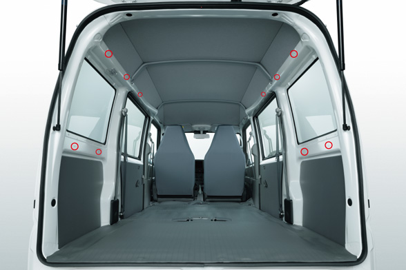 ユーティリティナットで 荷室のカスタマイズも自在に