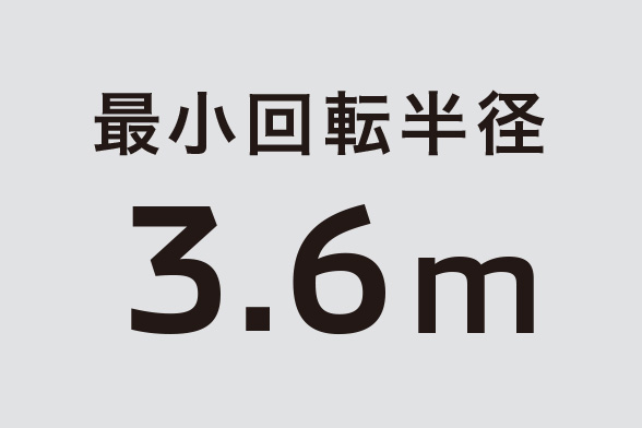 あぜ道でも軽快な、小回りのよさ