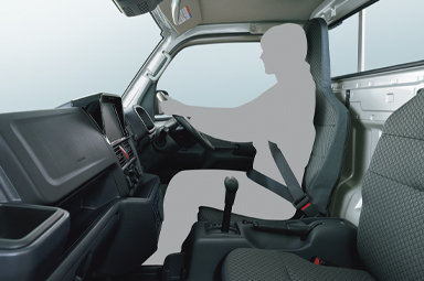 運転しやすく、乗り降りしやすい快適空間