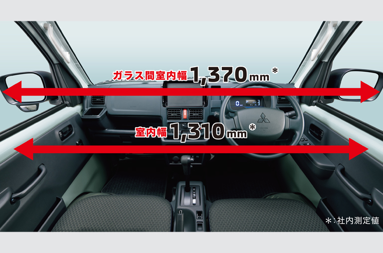 広くて快適な室内幅