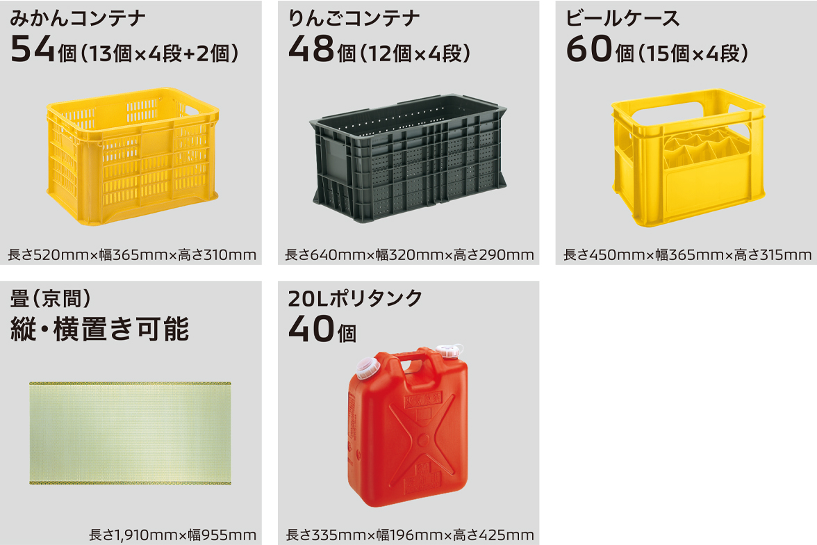 どんな荷物もたっぷり積める、たくさん運べる1