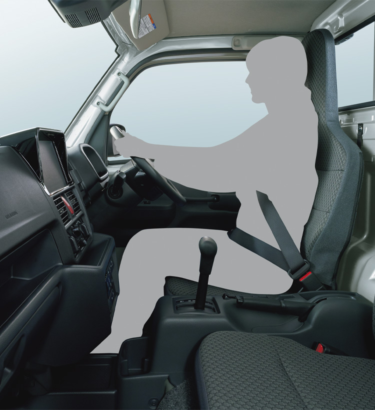 運転しやすく、乗り降りしやすい快適空間