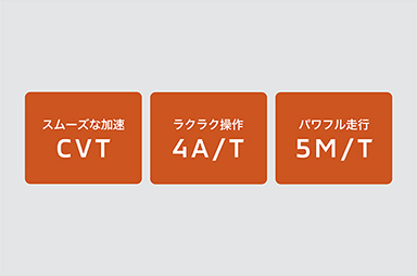 3種類のトランスミッション