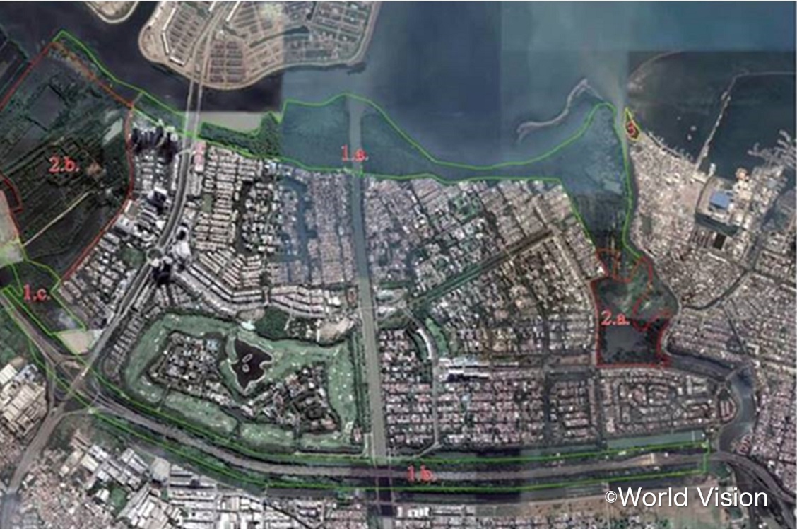 Panoramic view of the project target areas above