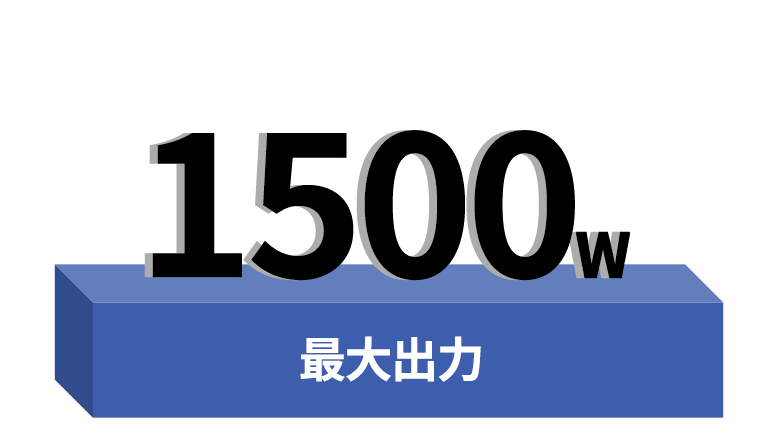 最大出力 1500W