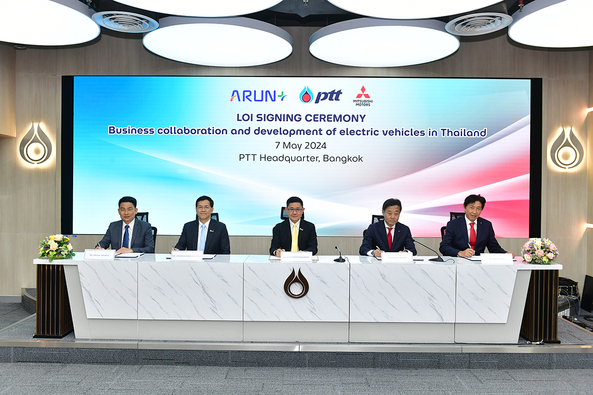 三菱自動車、タイ石油公社およびアルン・プラス社とタイにおける電動車の生産、販売、輸出、関連サービス事業の協業検討開始へ