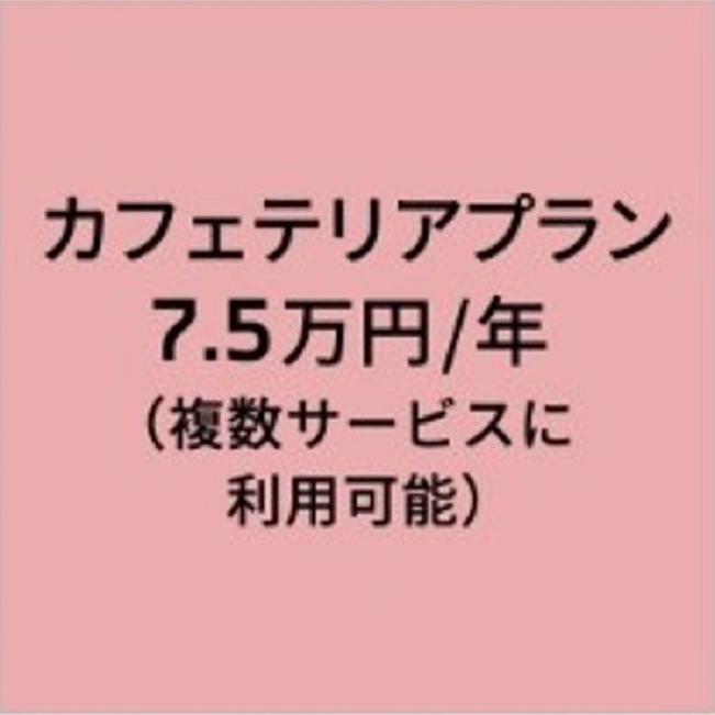 カフェテリアプラン7.5万円/年（複数サービスに利用可能）