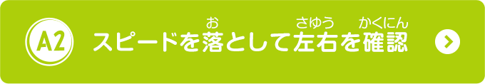 スピードを落として左右を確認
