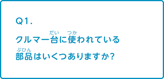 クルマ一台に使われている部品はいくつありますか 部品 関連会社 Q A集 なぜ なぜ クルマづくり調査団 サステナビリティ Mitsubishi Motors