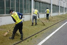 障がい者就労情報センター運営協議会による緑化作業