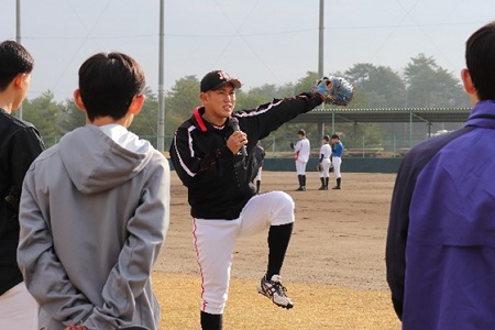 倉敷オーシャンズ、小・中学生を対象に野球教室を開催