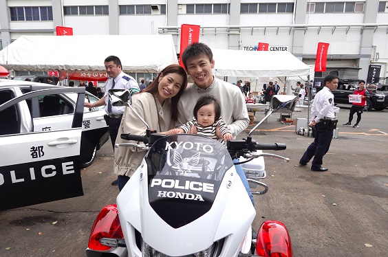 白バイ乗車体験